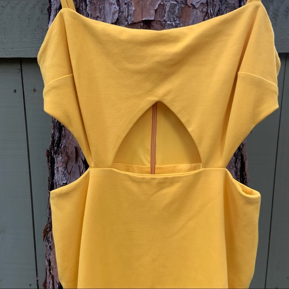 Yellow Semi-Formal Mini Cutout Dress - Picture 2 of 6